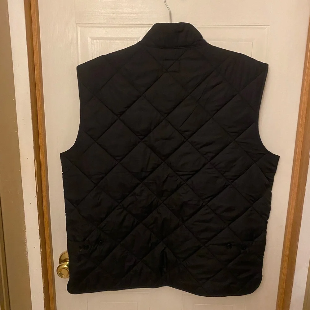 J. Crew Walker Outdoor Quilted Black Reversible Vest